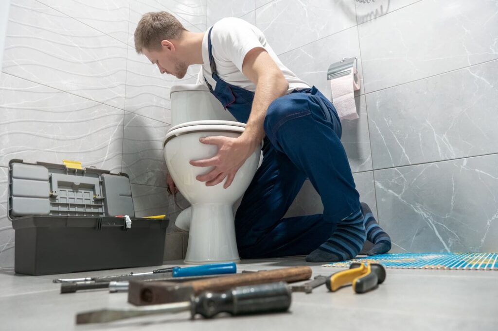 Male plumber in uniform